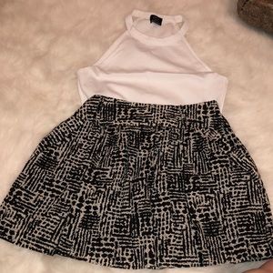 Forever21 skirt and Zara halter crop top